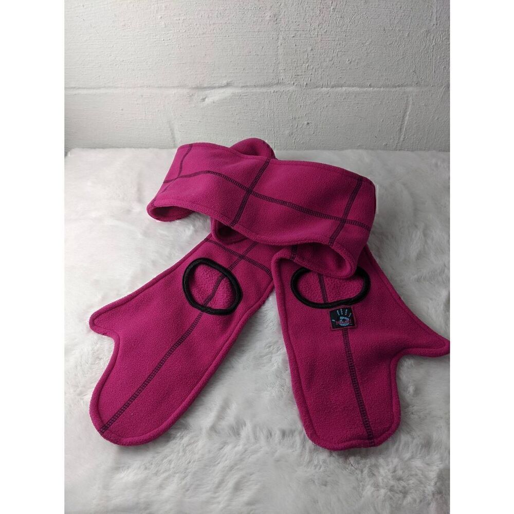 Vintage Y2K Mudd‎ Pink Winter Hat Mitten Scarf Set Fleece One Size Hot Pink - Picture 6 of 10